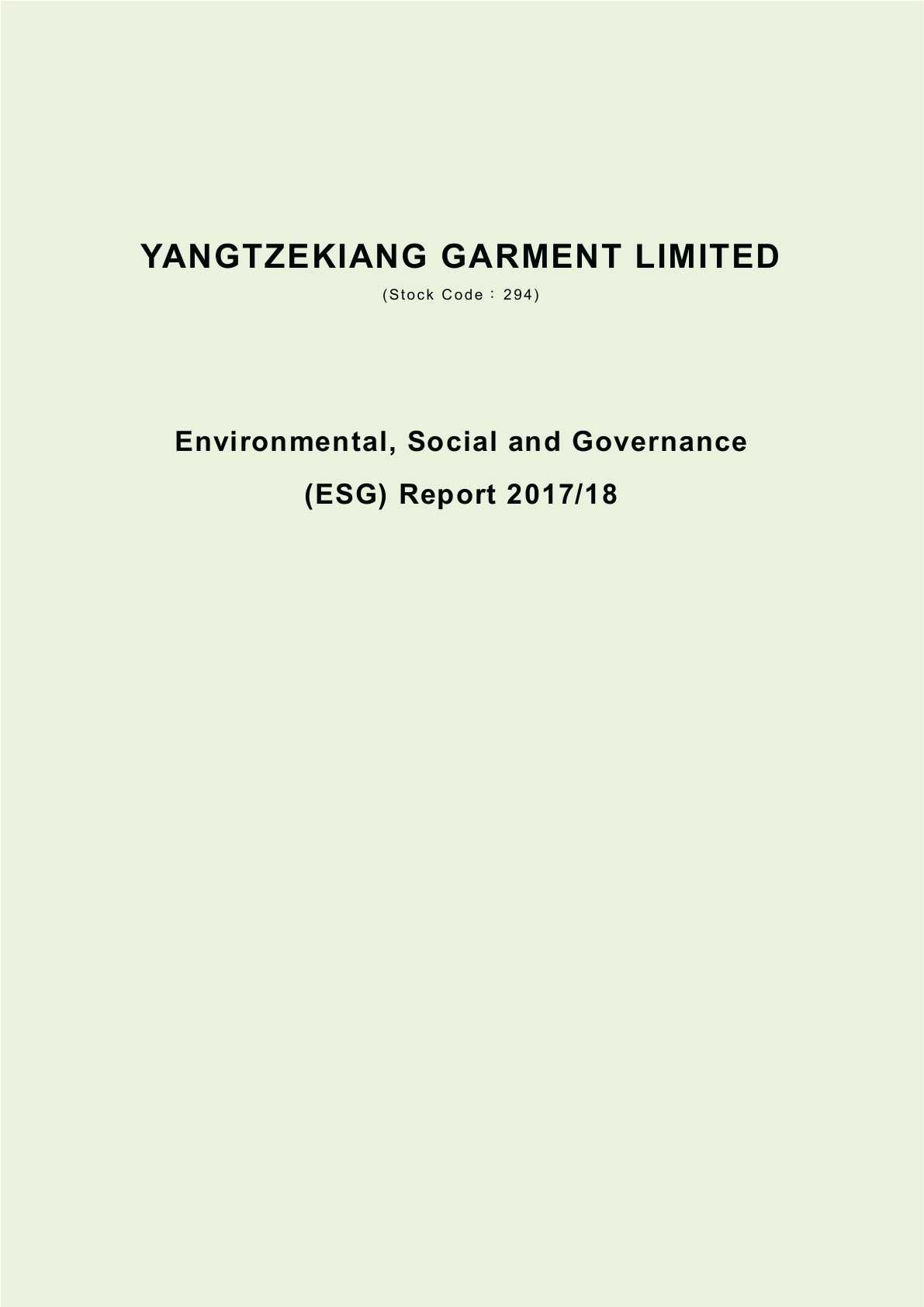 E 1718 ESG Report Cover